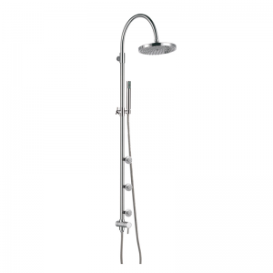 HL-3104 Brass multi Function Chromed Long Shower Column Set including rain shower ,handheld shower and massage spray for Bathroom