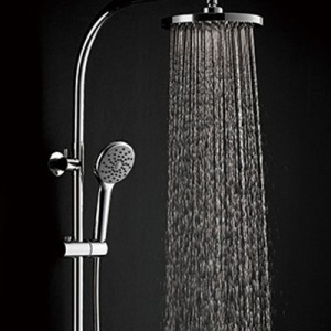 HL-3112 Brass multi Function Chromed Long Shower Column Set including rain shower ,handheld shower for Bathroom