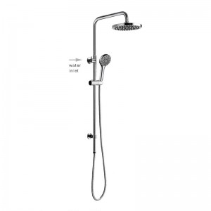 HL-3112-1 Brass multi Function Chromed upper water inlet Shower Column Set including rain shower ,handheld shower for Bathroom