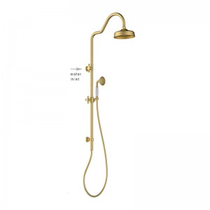 HL-3154 Brass multi Function Gold color antique Shower Column Set including rain shower ,handheld shower for Bathroom