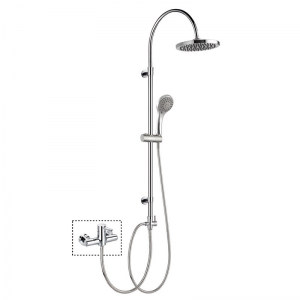 Juego de columna de ducha larga multifunción de latón HL-3118 que incluye ducha de lluvia y ducha de mano para baño