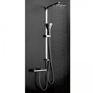 1TG Brass multi Function Shower Column Set Sits flush against the wall including rain shower and hand shower  for Bathroom