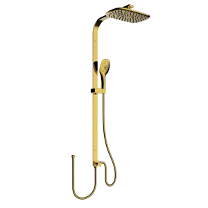 1TGG Wall mounted Brass multi Function Shower Column Set in gold color ,Sits flush against the wall shower column for Bathroom