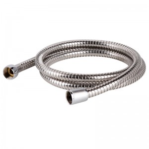 H005  HUALE 59 Inch H005 Stainless Steel Double Lock flexible and Durable Shower Hose with brass insert and nut ,surface chromed