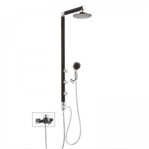 HL-2460B Al Multi-Function Shower Panel with Waterfall rain shower head, 5 function handheld shower Head and spray jet for Bathroom apartment