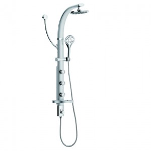 HL-2471 Al material upper water inlet system Shower Panel with Rain Shower Head and Hand Shower for Bathroom with cUPC certificate