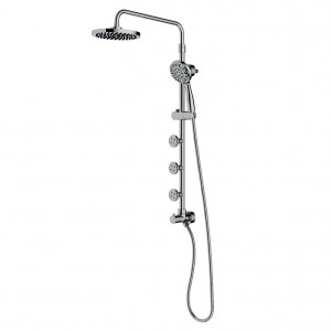 HL-3139  Brass multi Function Chromed Shower Column Set including rain shower, handheld shower and spray massage for Bathroom