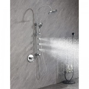 HL-3140  Brass multi Function Chromed Shower Column,Upper bracket with water inlet shower Set for Bathroom
