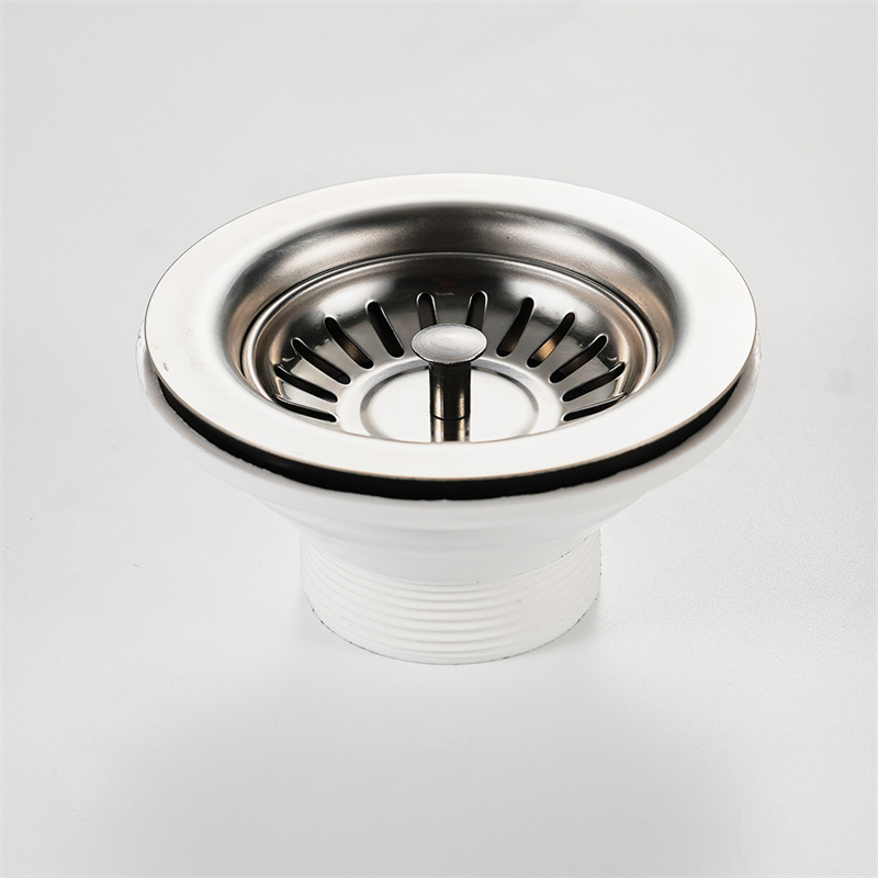 HL-9102A Kitchen Sink Stainless Steel Basket Strainer Water Stopper Uban sa Drain Assembly, Chromed Finish Rustproof Ug Durable