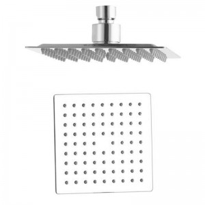 HL6315 Wall mounted 6 inch 304 Stainless Steel Ultra-thin High Pressure Rain Shower Head in square shape for Bathroom