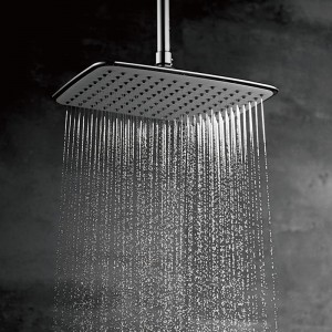 1F652 Luxury High Pressure ABS Chromed Rectangle Rain Shower head For Bathroom