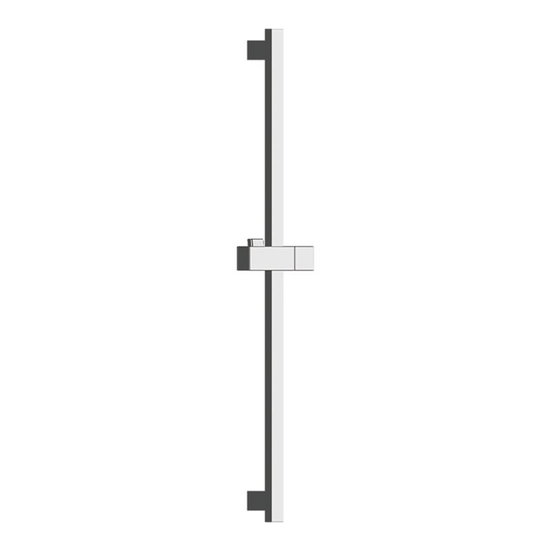 SR-4C 27.5 Inch Wall Mounted Square Shower Slider Bar With Adjustable Handheld Shower Bracket,Surface Chromed