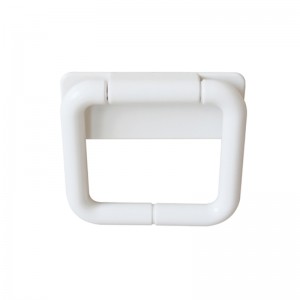 Anillo de toalla plástico HL-M004, anillo de toalla sin taladro blanco para baño