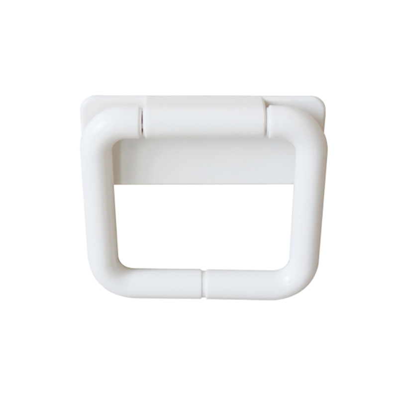 HL-M004 پلاسٹک تولیہ کی انگوٹھی، باتھ روم کے لیے سفید ڈرل فری تولیہ کی انگوٹھی