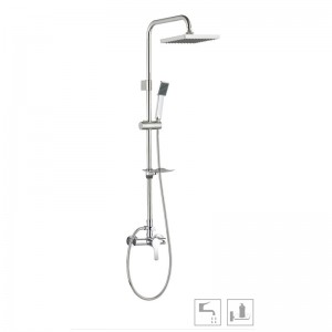 HL-3303 Wall mounted stainless steel multi Function Shower Column Set including two shower and mixer for Bathroom