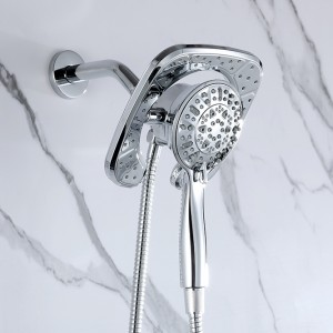 ZM8189 Magnetic Auto-Switch Dual Shower Head with handheld Spray Shower head Kit for Bathroom