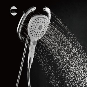 ZM8818 Magnetic Auto-Switch Dual Shower Head with handheld Spray Shower head Kit for Bathroom