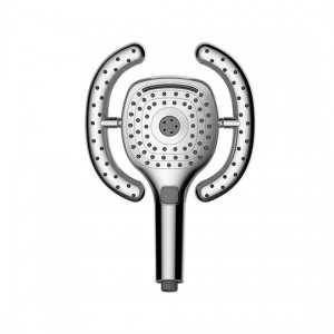 ZM8818 Magnetiese outomatiese skakelaar dubbele stortkop met handsproei-stortkopstel vir badkamer