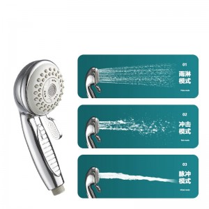 3F5678  Three Mode Modern ABS Chromed Handheld shower head with big size switch for Bathroom