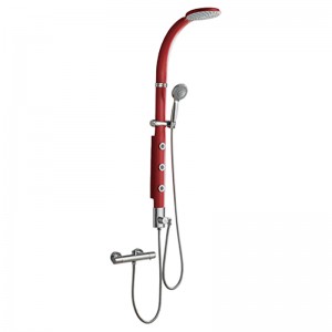 HL-2419 HUALE Red Multi Function Al Shower Panel include body jet function for bathroom