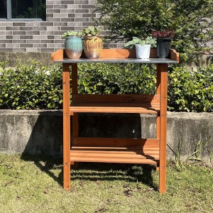 China Factory for Wooden Corner Plant Shelf - Unique Design Wooden Tool Table Wood Workbench For Garden Operation – HUALI