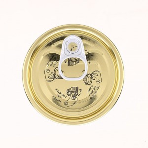 Hot-selling Metal Tin Packaging - 211# Tinplate Easy Open End   (Epoxy Phenolic Lacquer – Gold Outside) – Hualong