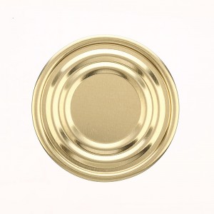2022 High quality Tin Can Cover - 300# Tinplate Bottom End with Reinforcing Rib  (Epoxy Phenolic Lacquer– Gold Outside) – Hualong