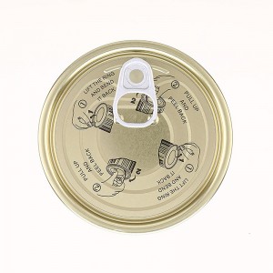 New Arrival China Tuna Tin Cans With Lid - 307# Tinplate Easy Open End  (Aluminized Lacquer) – Hualong
