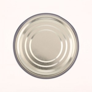 100% Original Food Packaging Tin Cans - 502# Tinplate Bottom End with Reinforcing Rib  (Epoxy Phenolic Lacquer) – Hualong