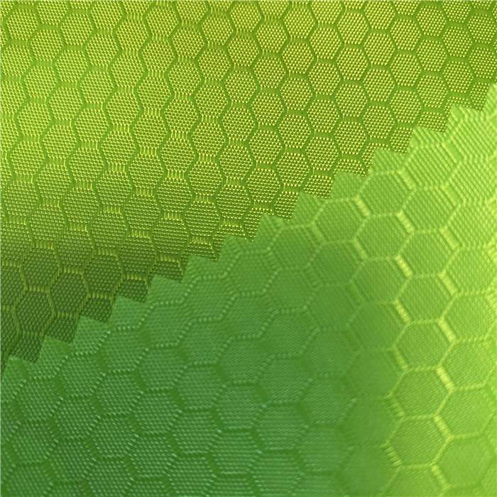 0.5×0.6cm  Honey Comb Hexagon Soccer Pattern Grid Dobby Polyester Oxford Fabric Featured Image