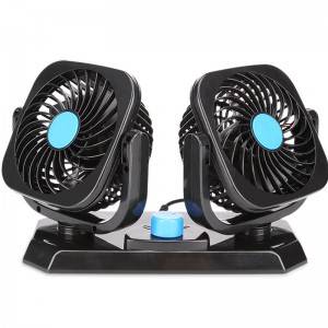 China Wholesale Fan 24v Suppliers - Wholesale Manufacturer Hot-Selling two DC motors 360 Degree oscillating car exhaust fan With Plastic Leaves – Huaren