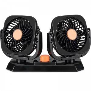 Wholesale Manufacturer Hot-Selling two DC motors 360 Degree oscillating car exhaust fan With Plastic Leaves