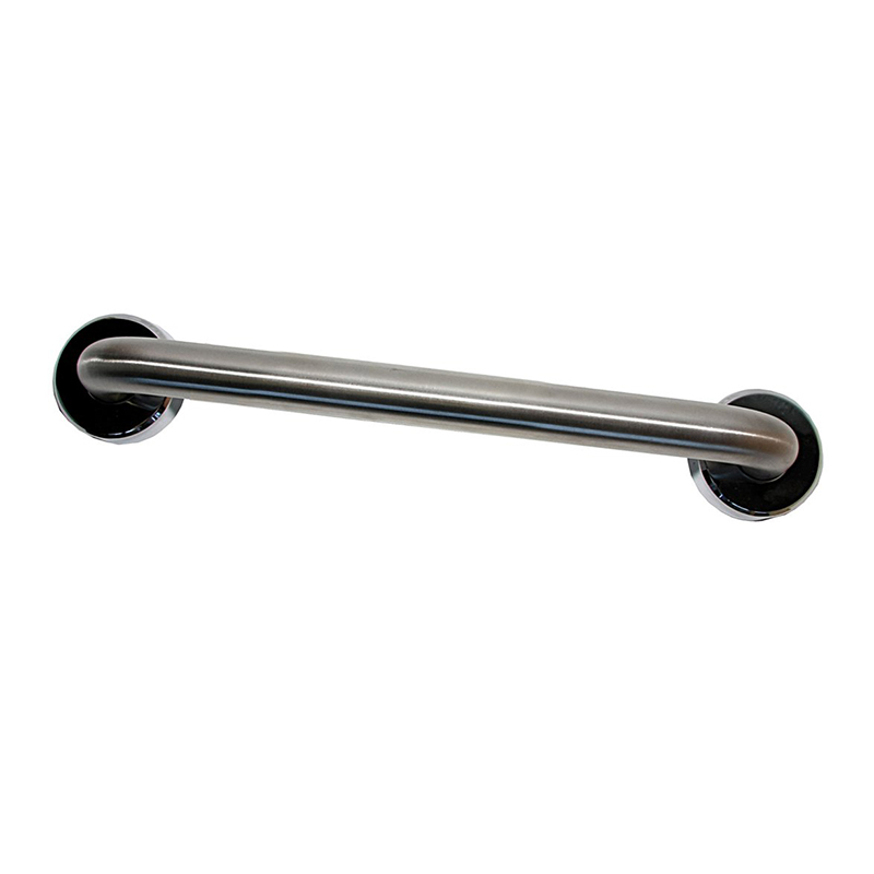32mm Satin Stainless Steel Grab Rail with Clean Seal Flange Concealed Fixing