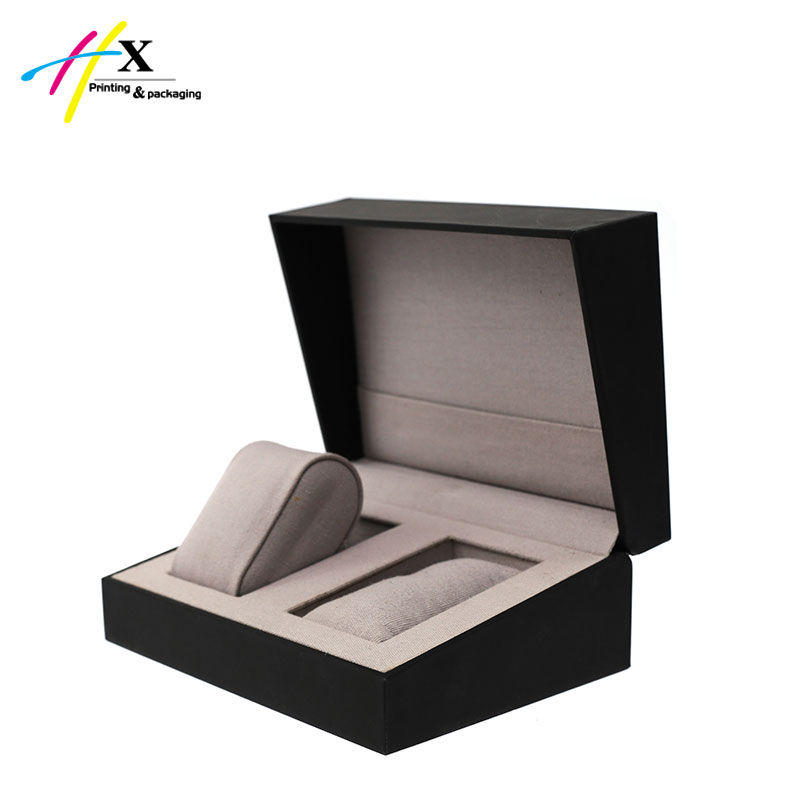 Watch Packaging Gift box Black Custom Logo Luxury Wooden Watch Box