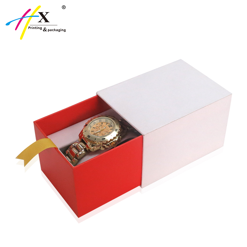 drawer design cardboard paper watch box with custom logo