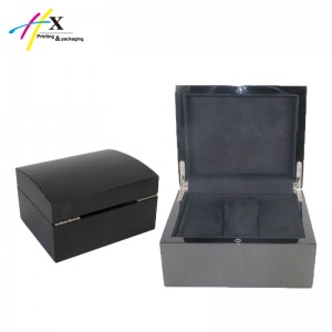 luxury real carbon fiber watch box wood watch gift box