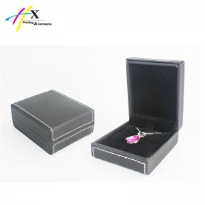 Black PU Leather Jewelry Necklace Box