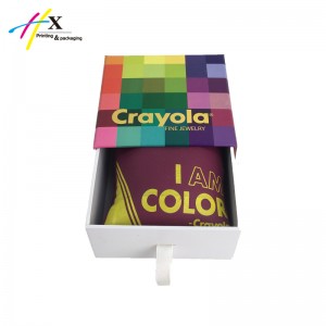 Colorful paper cardboard box with cushion for bangle
