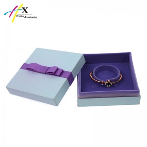 Light purple plastic gift box for bangle storage