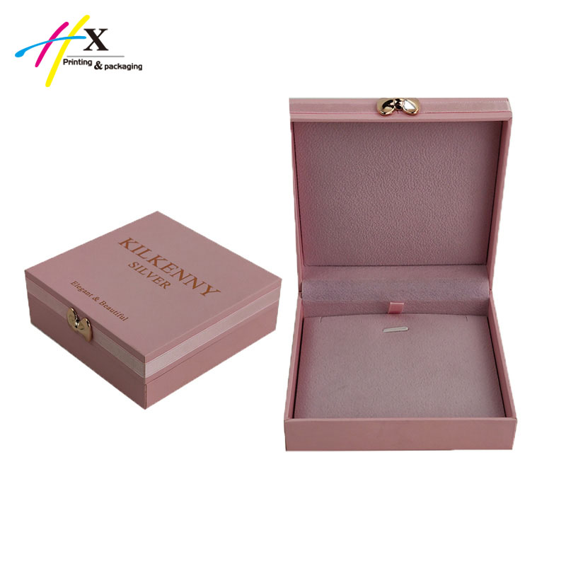 Pink Jewelry Gift Box for Necklace and Pendant