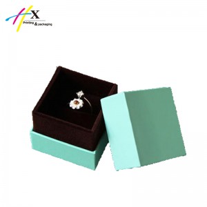 Green wooden box for packing ring