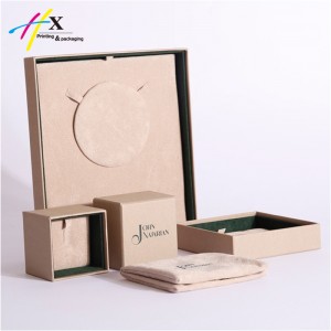 Lid and base paper packing box for jewelry