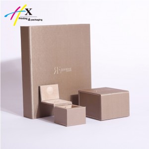 High end pearl fancy paper box for set jewelry display