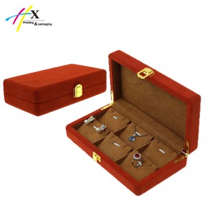 Red Jewelry Organizer Box for Earrings