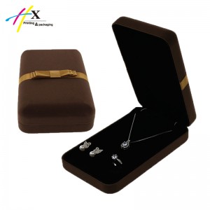 Brown Velvet Jewelry Box