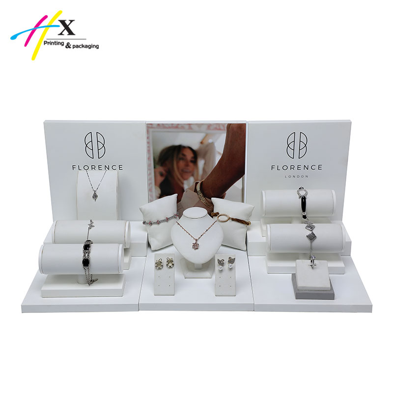 White Wooden Jewelry Display Stand