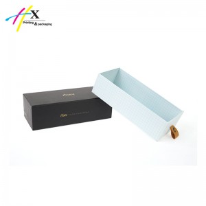 sliding hard paper sunglasses box with ribbon pull-out