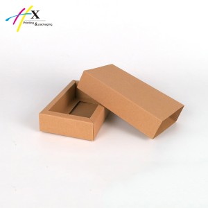 folding brown kraft paper sliding box with logo