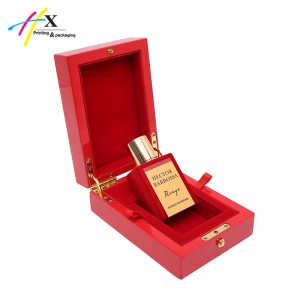 High glossy wooden box for perfume packaging