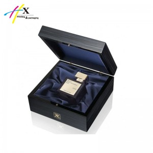 Luxury finished matte wooden perfume gift packaging box